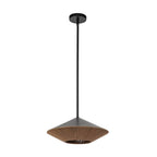 Alora Lighting PD633215MBBR Matte Black,Brown Cotton Rope Daphne 15-in Matte Black/brown Cotton Rope 1 Light Pendant Image 3