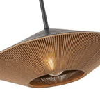 Alora Lighting PD633215MBBR Matte Black,Brown Cotton Rope Daphne 15-in Matte Black/brown Cotton Rope 1 Light Pendant Image 2