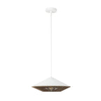 Alora Lighting Daphne 15-in Matte Black/brown Cotton Rope 1 Light Pendant