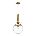 Alora Lighting Delilah 10-in Brushed Gold/clear Glass 1 Light Pendant