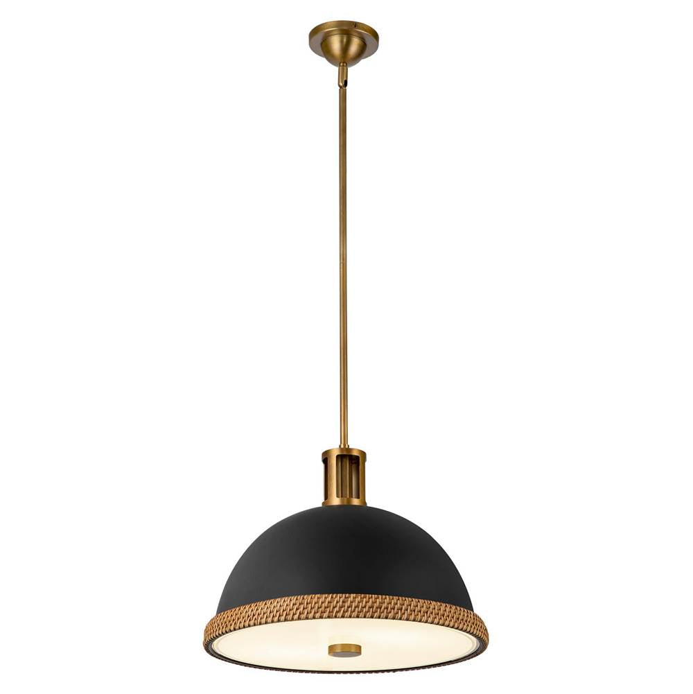 Alora Lighting PD331016MBVB Matte Black,Vintage Brass Doral 16-in Matte Black/vintage Brass 2 Lights Pendant Image 1
