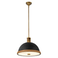 Alora Lighting PD331016MBVB Matte Black,Vintage Brass Doral 16-in Matte Black/vintage Brass 2 Lights Pendant Image 1