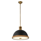 Alora Lighting PD331016MBVB Matte Black,Vintage Brass Doral 16-in Matte Black/vintage Brass 2 Lights Pendant Image 1