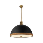 Alora Lighting PD331024MBVB Matte Black,Vintage Brass Doral 24-in Matte Black/vintage Brass 3 Lights Pendant Image 1