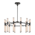Alora Lighting CH348038UBFR Urban Bronze,Frosted Ribbed Glass Edwin 38-in Urban Bronze/frosted Ribbed Glass Led Chandeliers Image 1