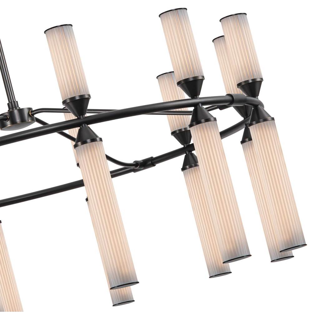 Alora Lighting CH348038UBFR Urban Bronze,Frosted Ribbed Glass Edwin 38-in Urban Bronze/frosted Ribbed Glass Led Chandeliers Image 3