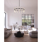 Alora Lighting CH348038UBFR Urban Bronze,Frosted Ribbed Glass Edwin 38-in Urban Bronze/frosted Ribbed Glass Led Chandeliers Image 2