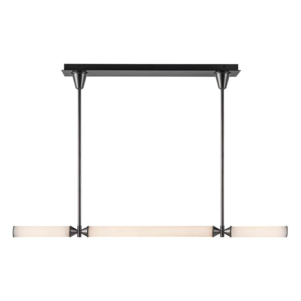 Alora Lighting LP348148UBFR-UNV Urban Bronze,Frosted Ribbed Glass Edwin 48-in Urban Bronze/frosted Ribbed Glass Led Linear Pendant Image 1