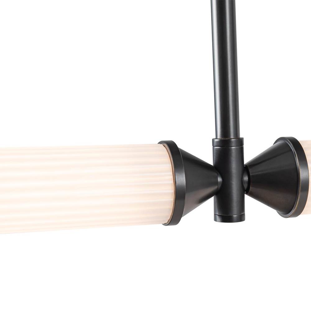 Alora Lighting LP348148UBFR-UNV Urban Bronze,Frosted Ribbed Glass Edwin 48-in Urban Bronze/frosted Ribbed Glass Led Linear Pendant Image 2
