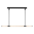 Alora Lighting Edwin 48-in Urban Bronze/frosted Ribbed Glass Led Linear Pendant