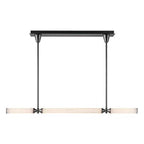 Alora Lighting Edwin 48-in Urban Bronze/frosted Ribbed Glass Led Linear Pendant