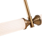 Alora Lighting LP348148VBFR Vintage Brass,Frosted Ribbed Glass Edwin 48-in Vintage Brass/frosted Ribbed Glass Led Linear Pendant Image 2