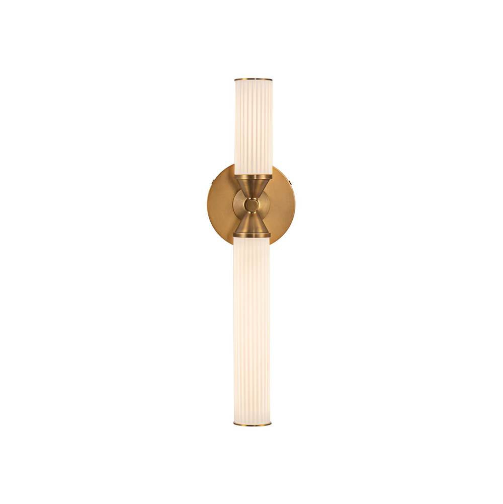 Alora Lighting Edwin 18-in Urban Bronze/frosted Ribbed Glass Led Wall/vanity