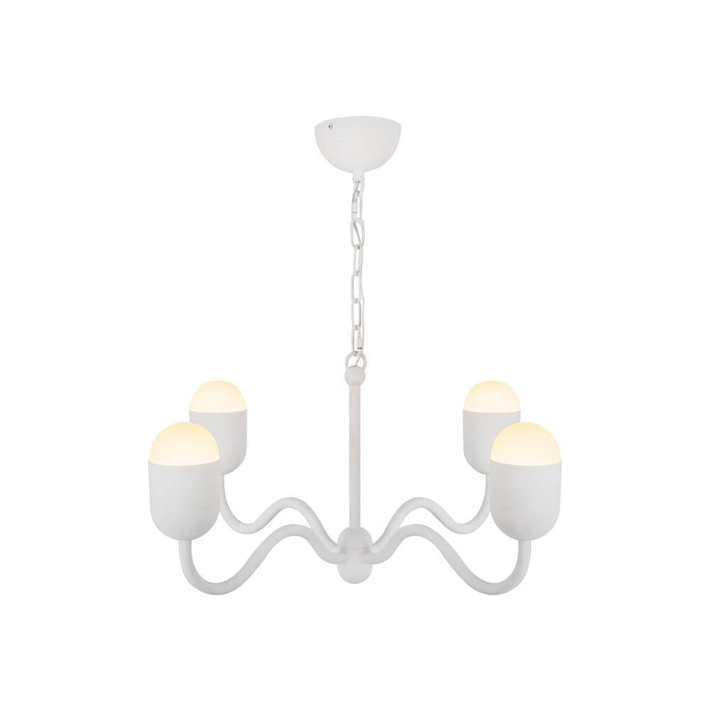 Alora Lighting CH558427AWOP Antique White,Opal Glass Effie 27-in Antique White/opal Glass Socket Chandelier Image 1