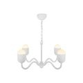 Alora Lighting CH558427AWOP Antique White,Opal Glass Effie 27-in Antique White/opal Glass Socket Chandelier Image 1