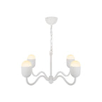 Alora Lighting CH558427AWOP Antique White,Opal Glass Effie 27-in Antique White/opal Glass Socket Chandelier Image 1