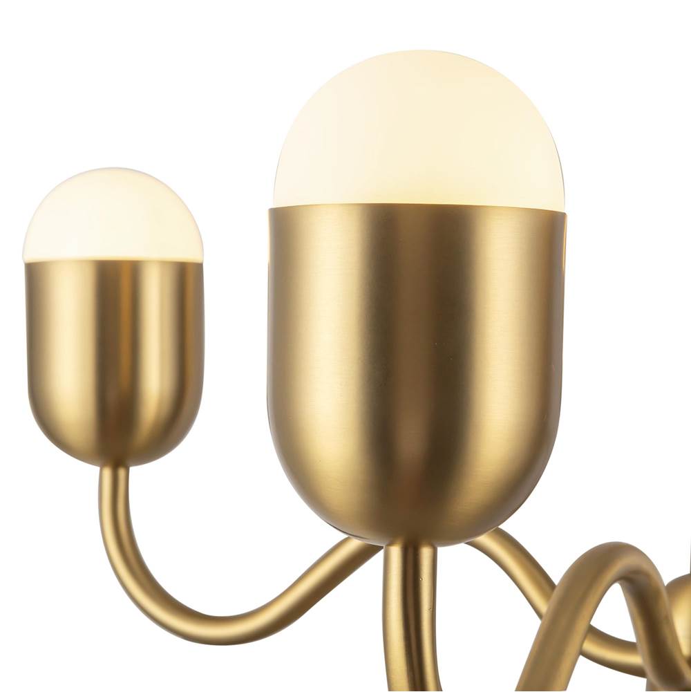 Alora Lighting CH558427BGOP Brushed Gold,Opal Glass Effie 27-in Brushed Gold/opal Glass Socket Chandelier Image 4