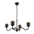 Alora Lighting Effie 27-in Antique White/opal Glass Socket Chandelier