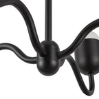 Alora Lighting CH558427MBOP Matte Black,Opal Glass Effie 27-in Matte Black/opal Glass Socket Chandelier Image 3