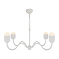 Alora Lighting CH558439AWOP Antique White,Opal Glass Effie 39-in Antique White/opal Glass Socket Chandelier Image 1