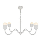 Alora Lighting CH558439AWOP Antique White,Opal Glass Effie 39-in Antique White/opal Glass Socket Chandelier Image 1