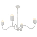 Alora Lighting Effie 39-in Antique White/opal Glass Socket Chandelier