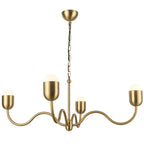 Alora Lighting Effie 39-in Antique White/opal Glass Socket Chandelier