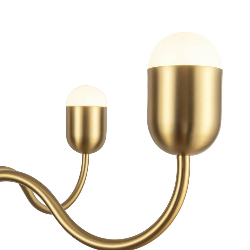 Alora Lighting CH558439BGOP Brushed Gold,Opal Glass Effie 39-in Brushed Gold/opal Glass Socket Chandelier Image 4
