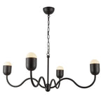 Alora Lighting Effie 39-in Antique White/opal Glass Socket Chandelier