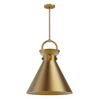 Alora Lighting Emerson 18-in Aged Gold 1 Light Pendant