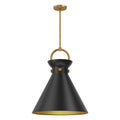 Alora Lighting Emerson 18-in Aged Gold 1 Light Pendant