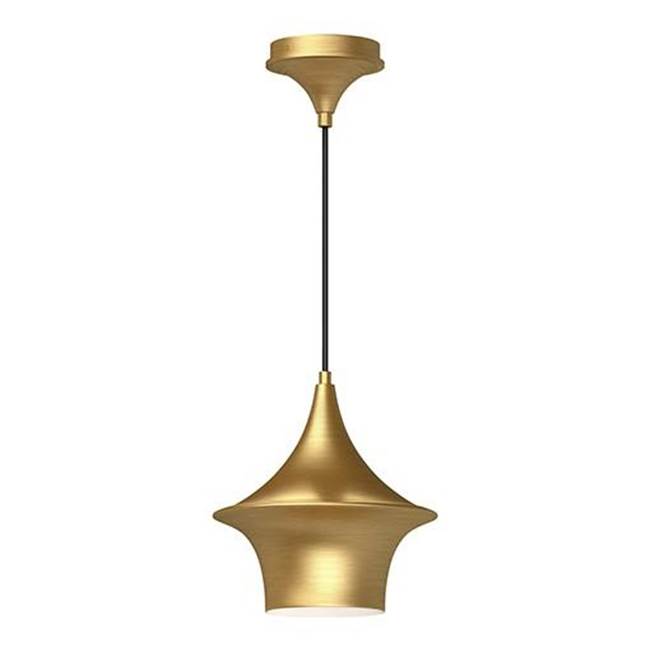 Alora Lighting Emiko 9-in Brushed Gold 1 Light Pendant