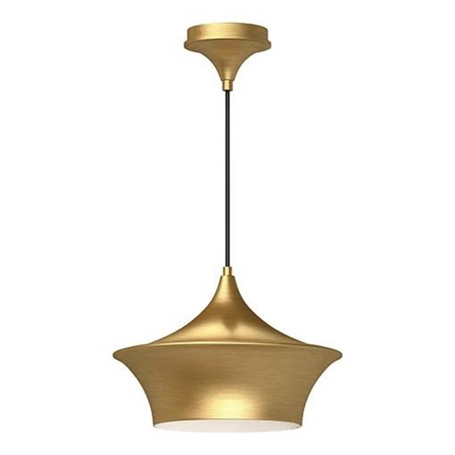 Alora Lighting Emiko 12-in Brushed Gold 1 Light Pendant