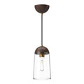 Alora Lighting Emil 6-in Aged Gold/walnut 1 Light Pendant