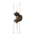 Alora Lighting Emil 5-in Aged Gold/walnut 2 Lights Wall/vanity