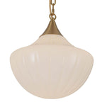 Alora Lighting MP651312BGGR Brushed Gold,Glossy Ribbed Opal Glass Farrah 3-light Brushed Gold/glossy Ribbed Opal Glass Socket Multi Pendant Image 3