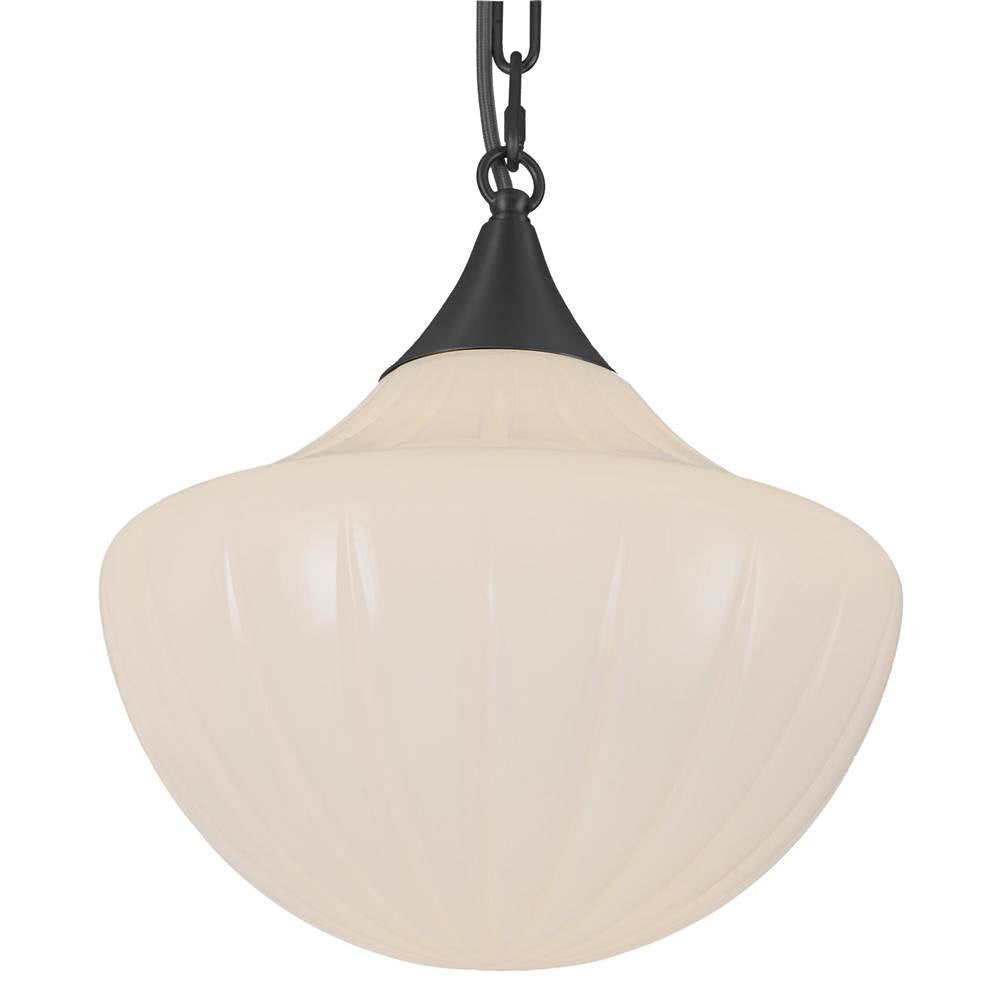 Alora Lighting MP651312MBGR Matte Black,Glossy Ribbed Opal Glass Farrah 3-light Matte Black/glossy Ribbed Opal Glass Socket Multi Pendant Image 4