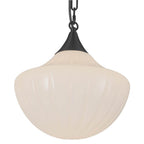 Alora Lighting MP651312MBGR Matte Black,Glossy Ribbed Opal Glass Farrah 3-light Matte Black/glossy Ribbed Opal Glass Socket Multi Pendant Image 4