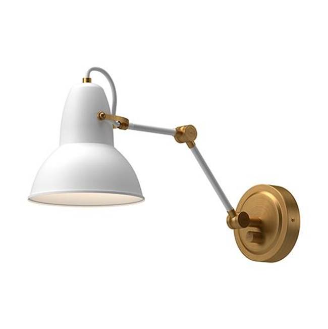 Alora Lighting Felix 6-in Aged Gold/matte Black 1 Light Wall/vanity