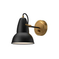 Alora Lighting Felix 7-in Aged Gold/matte Black 1 Light Wall/vanity