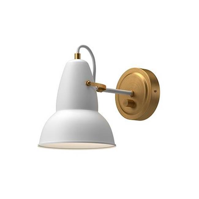 Alora Lighting Felix 7-in Aged Gold/matte Black 1 Light Wall/vanity