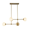 Alora Lighting CH407342BGGO Brushed Gold,Glossy Opal Glass Fiore 42-in Brushed Gold/glossy Opal Glass 4 Lights Chandelier Image 1