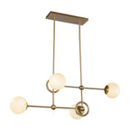 Alora Lighting CH407342BGGO Brushed Gold,Glossy Opal Glass Fiore 42-in Brushed Gold/glossy Opal Glass 4 Lights Chandelier Image 4