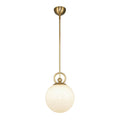 Alora Lighting PD407910BGGO Brushed Gold,Glossy Opal Glass Fiore 10-in Brushed Gold/glossy Opal Glass 1 Light Pendant Image 1