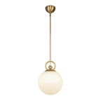 Alora Lighting PD407910BGGO Brushed Gold,Glossy Opal Glass Fiore 10-in Brushed Gold/glossy Opal Glass 1 Light Pendant Image 1