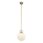 Alora Lighting PD407910BGGO Brushed Gold,Glossy Opal Glass Fiore 10-in Brushed Gold/glossy Opal Glass 1 Light Pendant Image 4