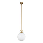 Alora Lighting PD407910BGGO Brushed Gold,Glossy Opal Glass Fiore 10-in Brushed Gold/glossy Opal Glass 1 Light Pendant Image 3