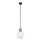 Alora Lighting PD407910MBGO Matte Black,Glossy Opal Glass Fiore 10-in Matte Black/glossy Opal Glass 1 Light Pendant Image 3