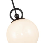 Alora Lighting PD407910MBGO Matte Black,Glossy Opal Glass Fiore 10-in Matte Black/glossy Opal Glass 1 Light Pendant Image 2