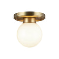 Alora Lighting SF407306BGGO Brushed Gold,Glossy Opal Glass Fiore 6-in Brushed Gold/glossy Opal Glass 1 Light Semi-flush Image 1